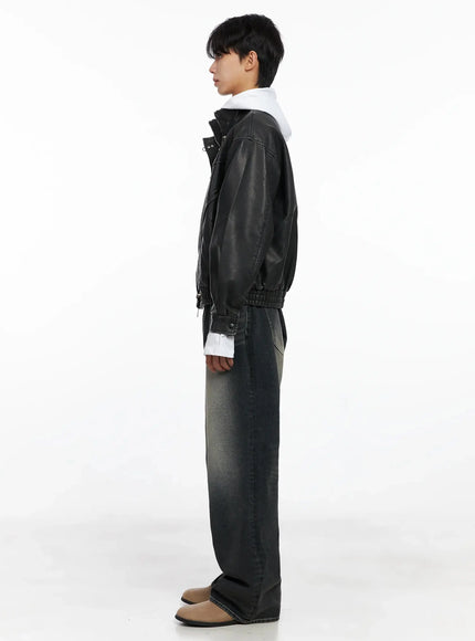 mens-faux-leather-toggle-buckle-jacket-io517