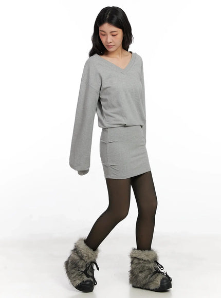 v-neck-sweatshirt-mini-dress-in528