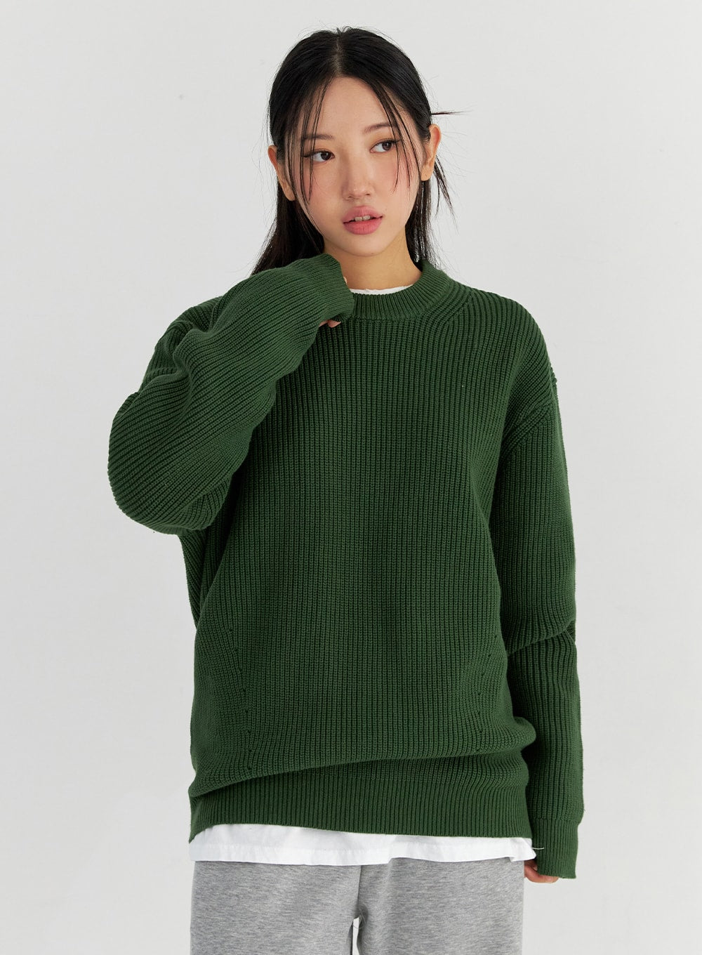 oversize-long-sleeve-sweater-co327 / Green