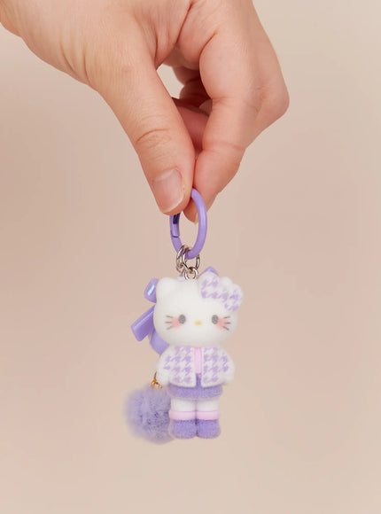 mini-cute-cat-keyring-im527 / Purple