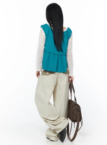 polka-dot-pocket-wide-cotton-pants-cy512