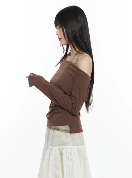 plaid-layered-off-shoulder-top-im523