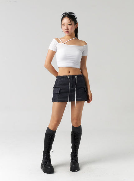 drawstring-mini-skirt-cu326