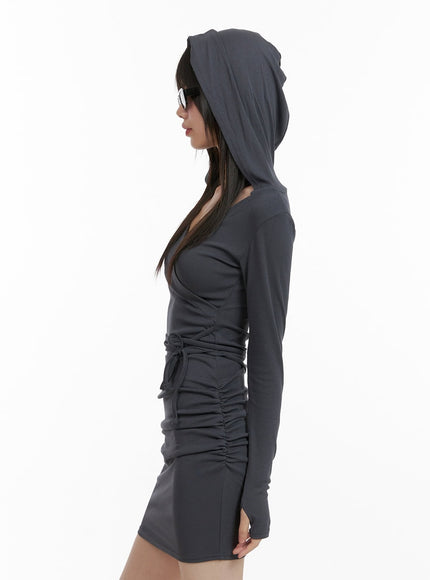 v-neck-wrap-hooded-mini-dress-cy428