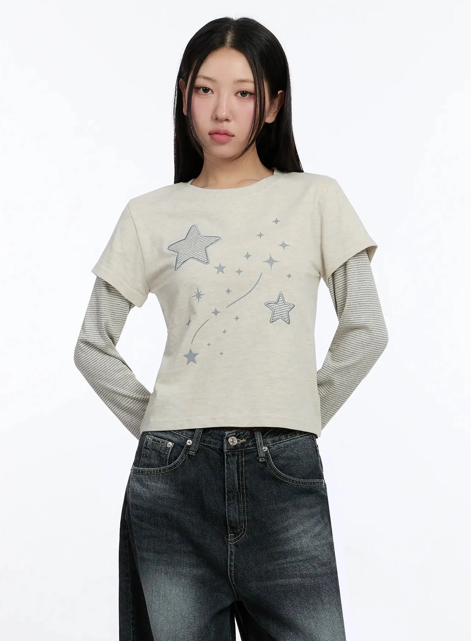 star-themed-layered-sleeve-top-im509
