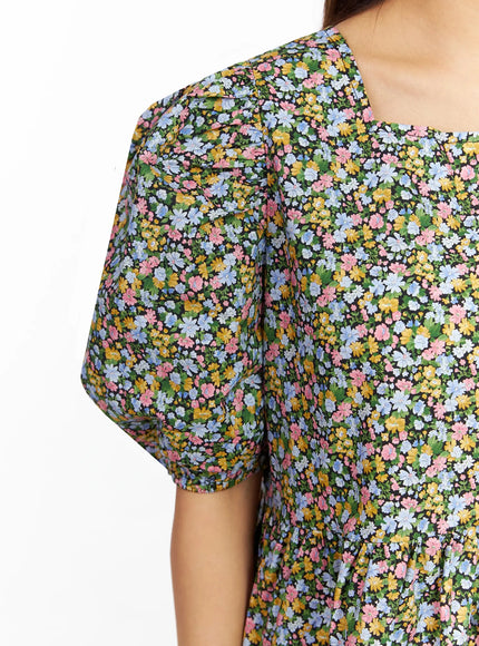 floral-puff-sleeve-babydoll-dress-iy501