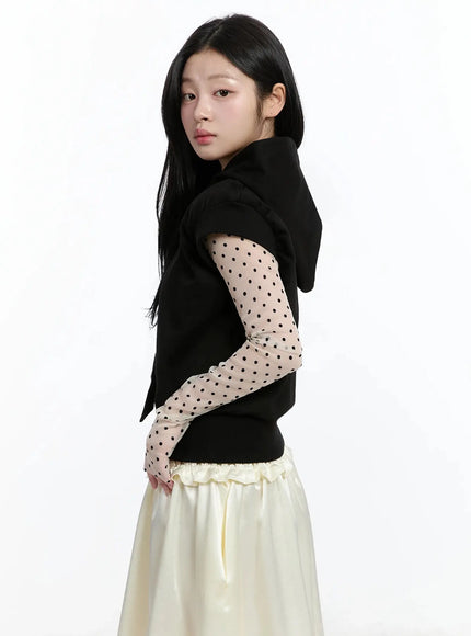 ribbon-detail-short-sleeve-hoodie-im519