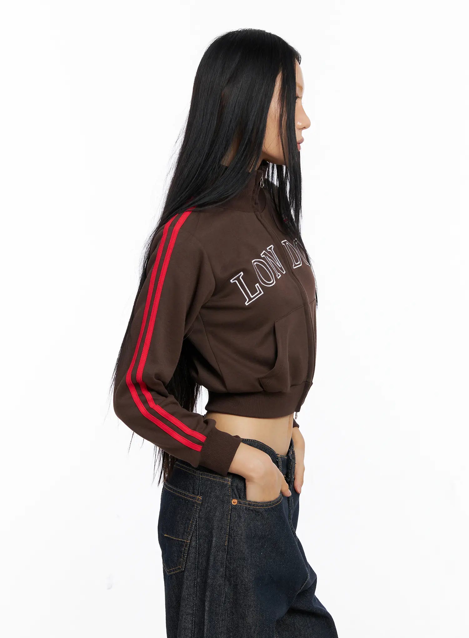 London Sporty Cropped Track Jacket CS511 - Acubi style | LEWKIN