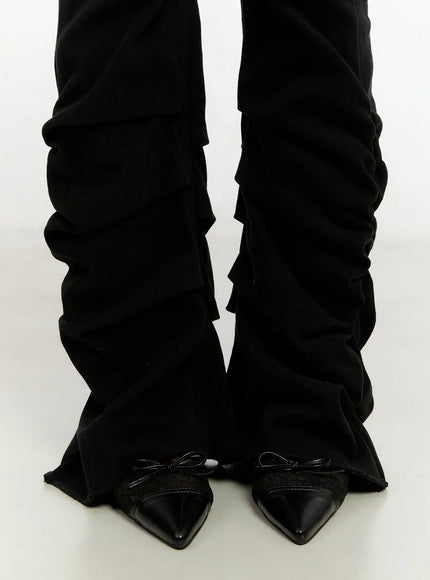 romina-shirring-fleece-bootcut-pants-cn505