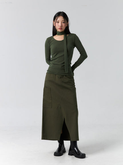 cargo-slit-maxi-skirt-cs305