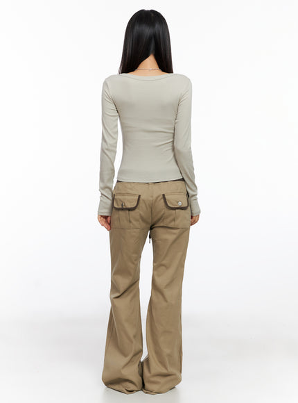 contrast-bootcut-cotton-pants-co515