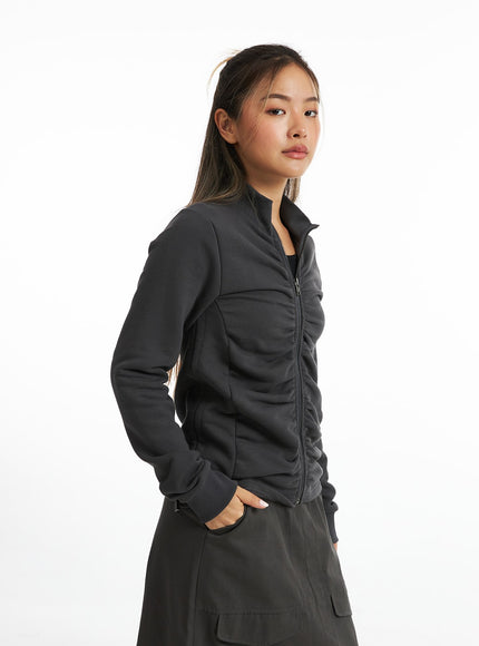 sleek-ruched-zip-up-co318