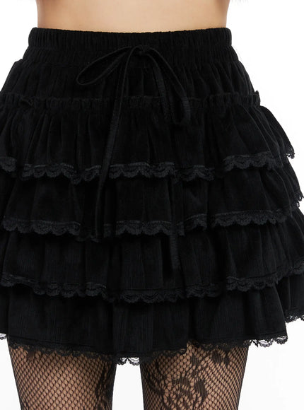 lace-up-ruffle-tiered-mini-skirt-cn520