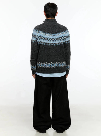 mens-patterned-high-neck-quarter-knit-sweater-in525