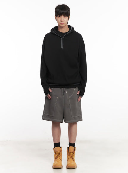 mens-half-zip-waffle-knit-hoodie-im519