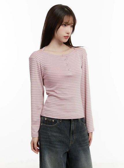 striped-halter-neck-blouse-ij521