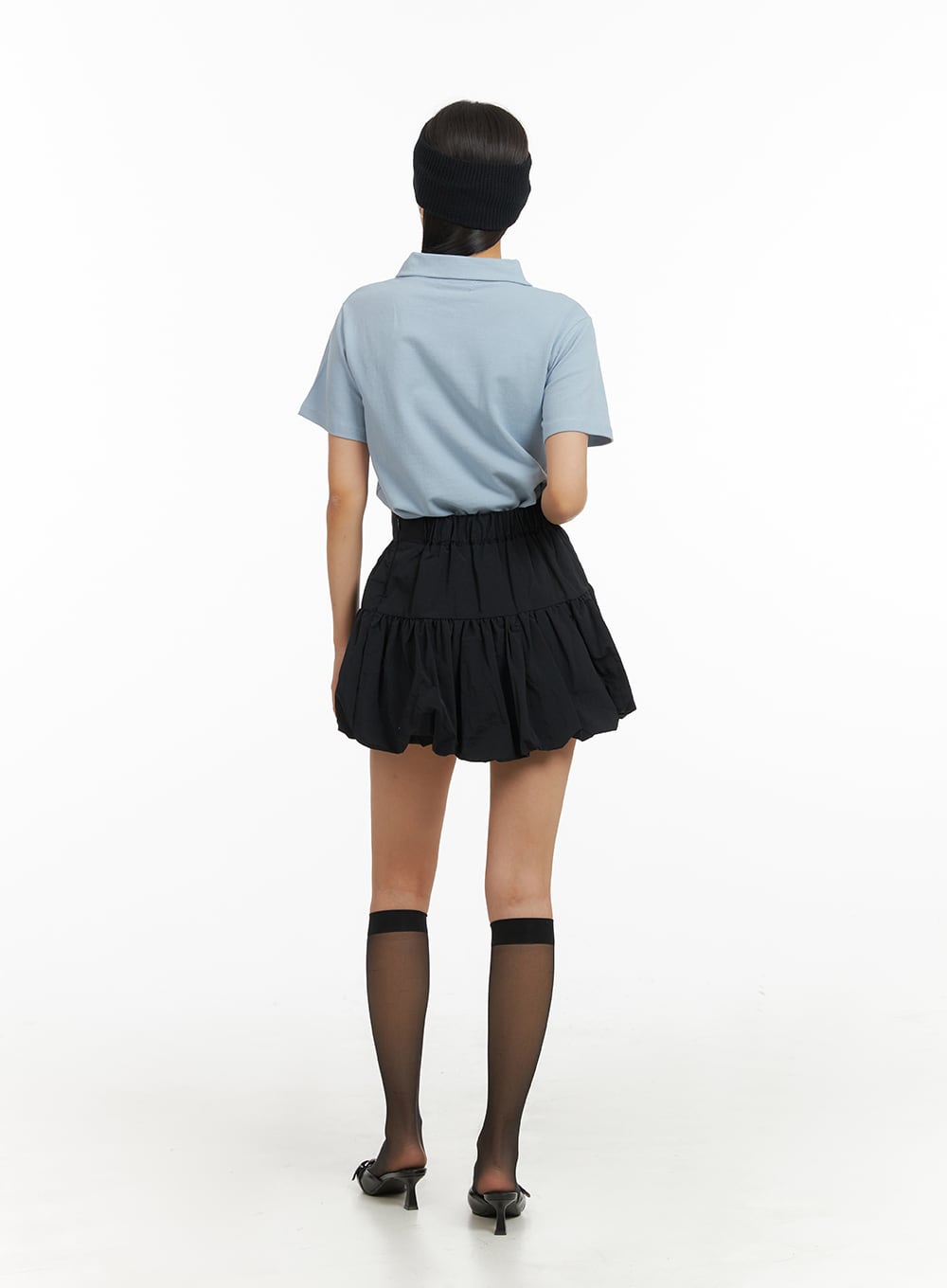 Shirred Balloon Mini Skirt IA417