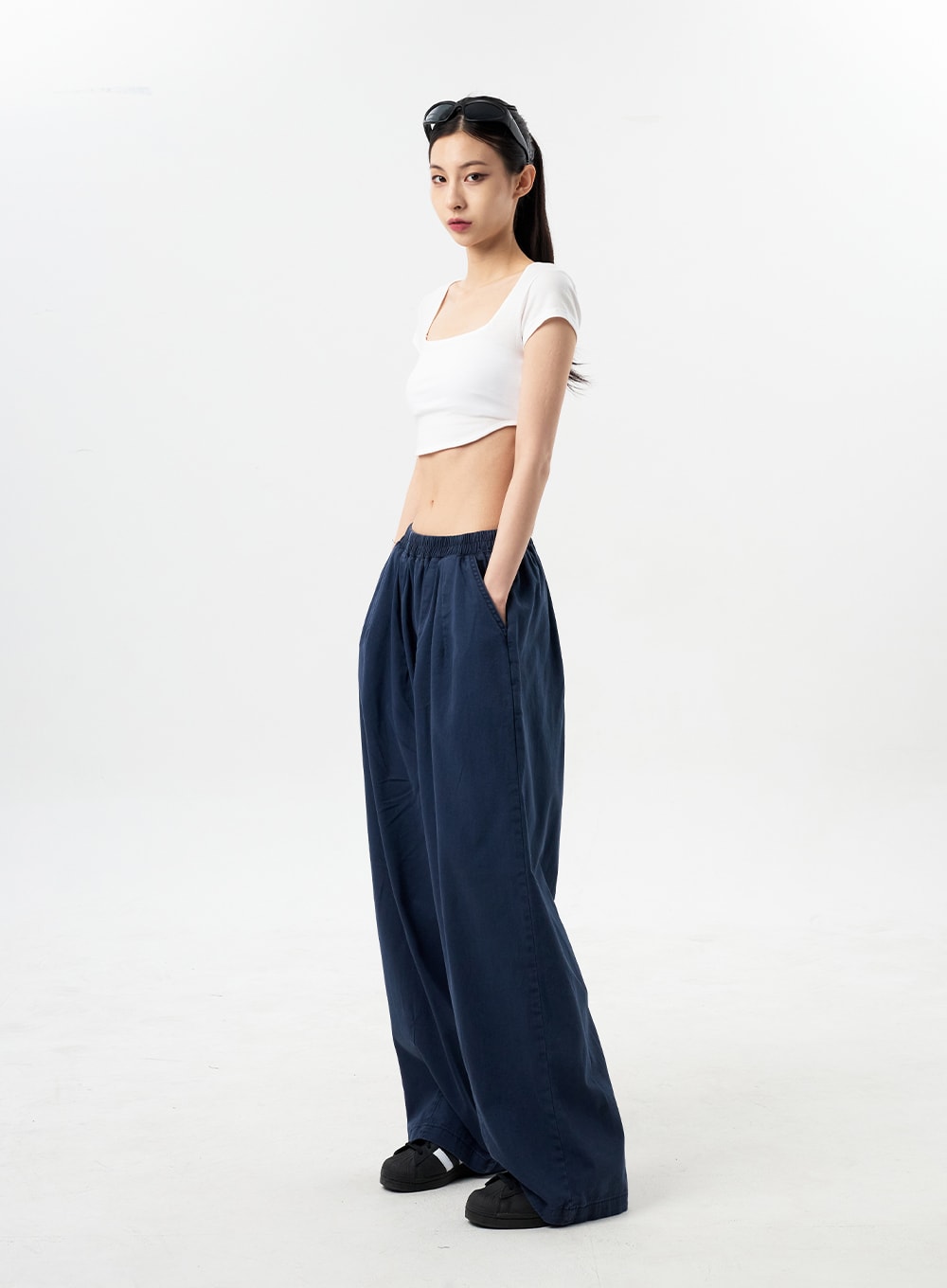 Square Neck Cropped Tee CY312