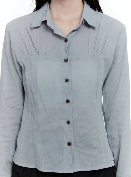 collared-shirred-blouse-cg513