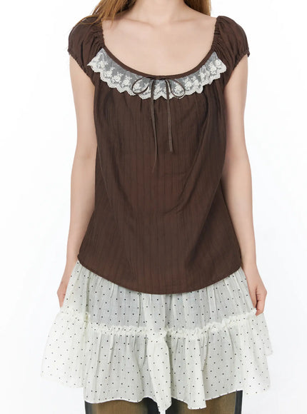 lace-puff-sleeve-blouse-cy505