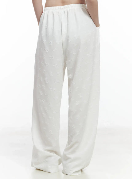 bow-embossed-wide-pants-if525