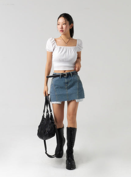 ripped-hem-denim-mini-skirt-cu326