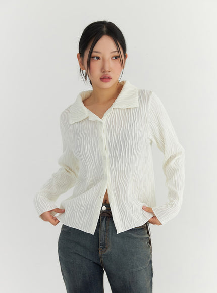 wave-collar-blouse-co306