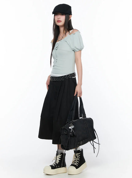 frill-trim-puff-sleeve-blouse-ca528