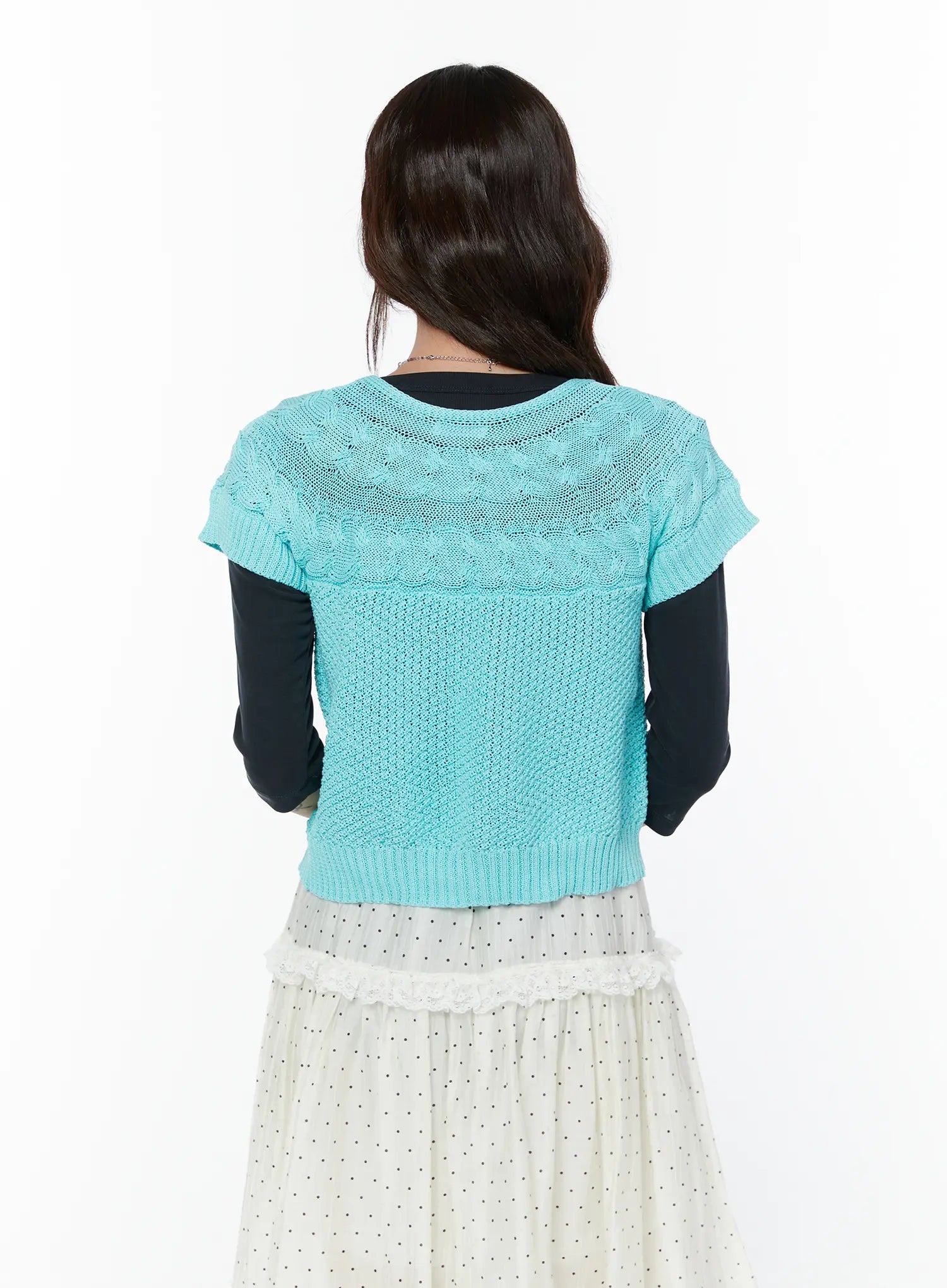 short-sleeve-cable-knit-cardigan-cy515