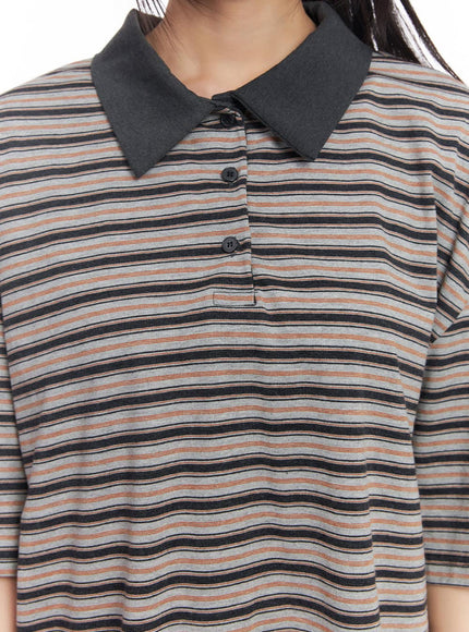 oversized-striped-short-sleeve-polo-shirt-cy514