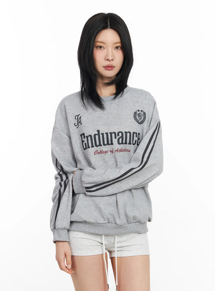 athletic-graphic-sweatshirt-cf526 / Gray