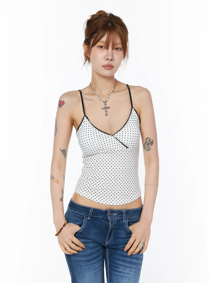 polka-dot-camisole-top-cy528 / White