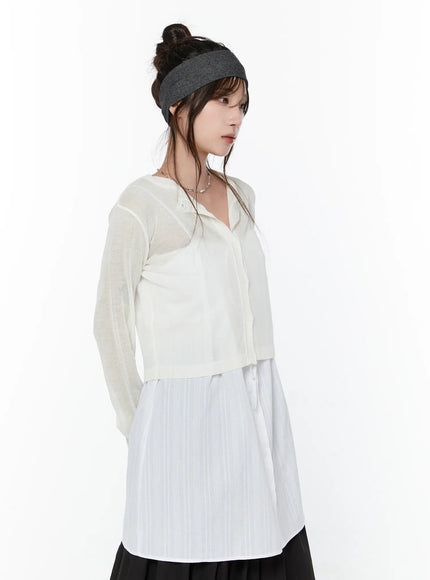sheer-summer-cardigan-cy515 / White