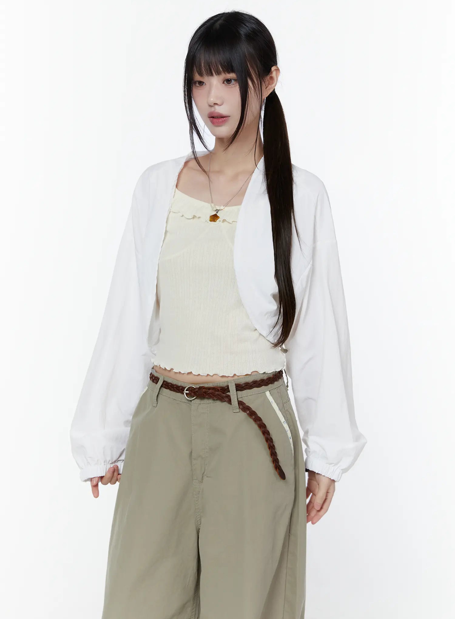 string-detail-bolero-cu508 / White