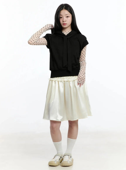 ribbon-detail-short-sleeve-hoodie-im519