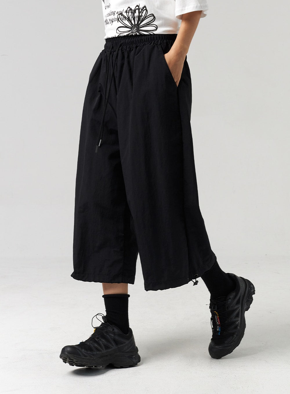 Nylon Wide Pants Unisex CL307