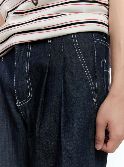 mens-pleated-denim-jorts-il517