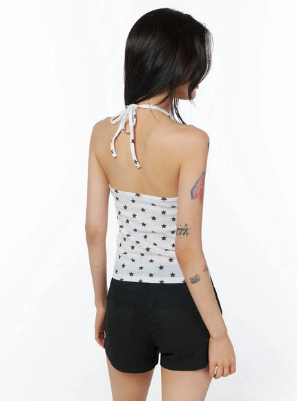 star-print-halter-sleeveless-top-iu509