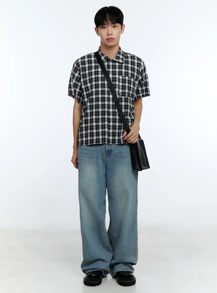 mens-plaid-short-sleeve-shirt-ig519