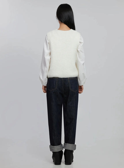 textured-v-neck-knit-vest-id504