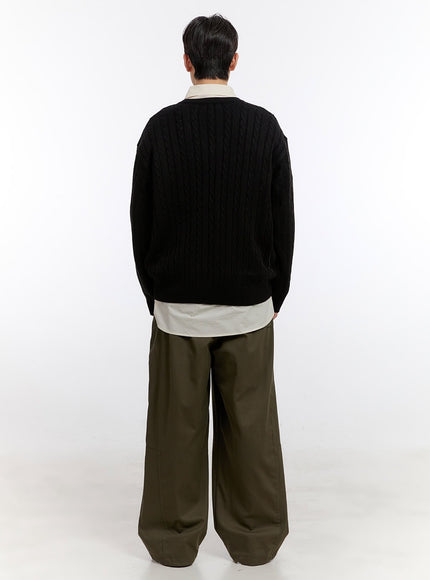 mens-cable-knit-v-neck-sweater-if528