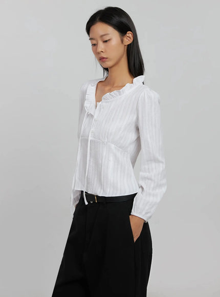 frill-striped-blouse-ij509
