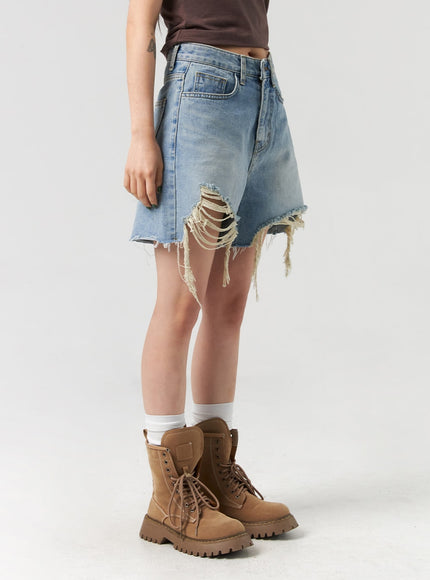 ripped-hem-wide-leg-shorts-cl327