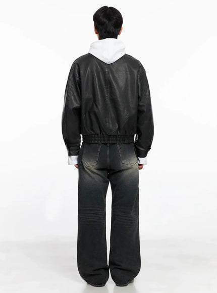 mens-faux-leather-toggle-buckle-jacket-io517