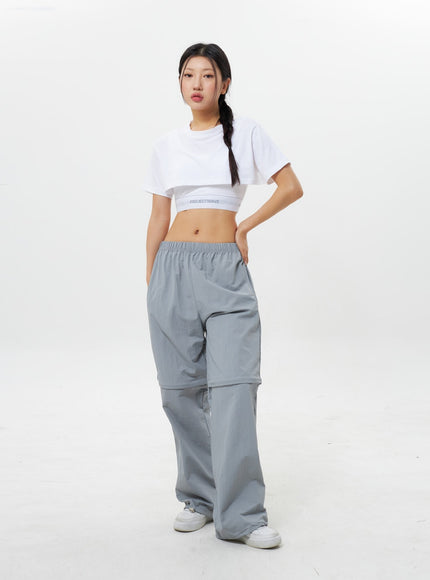 Color Wide Track Pants IY312