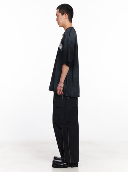 men-s-cargo-balloon-fit-windbreaker-pants-black-iu503