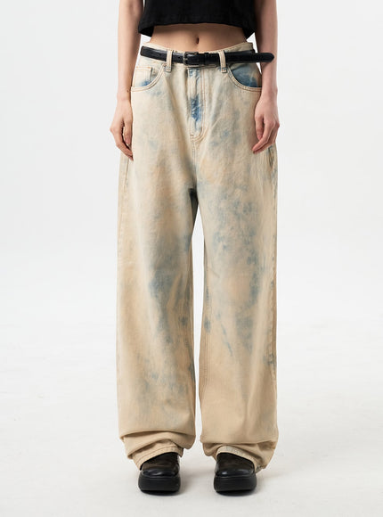 Tie Dye Wide Jeans CY311