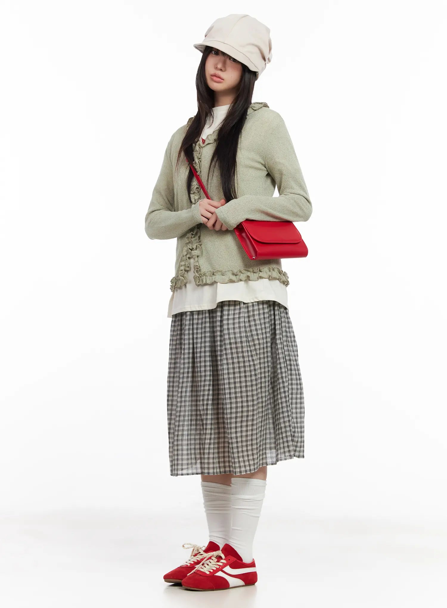 vintage-plaid-midi-skirt-cm513