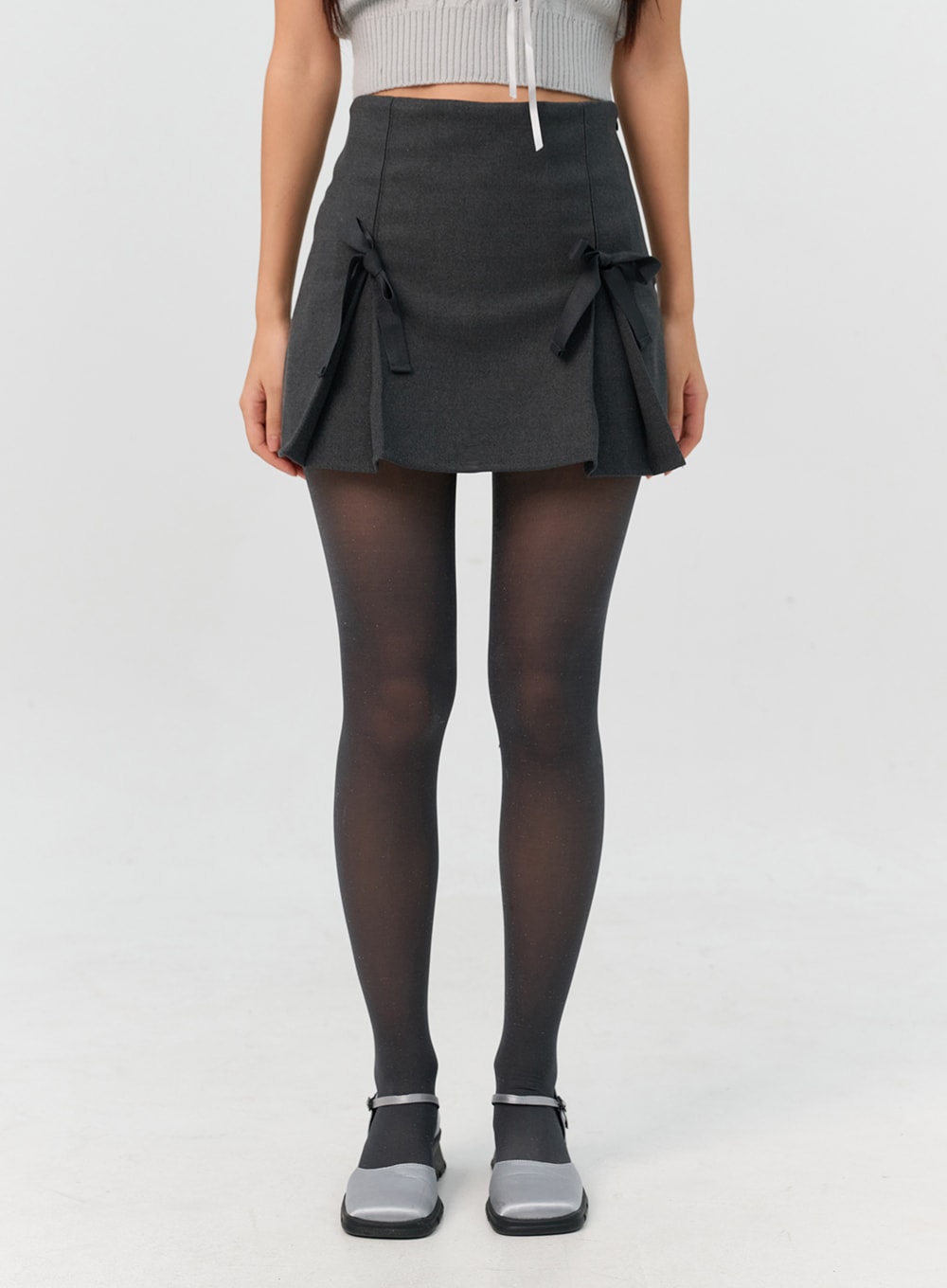 Faux Leather Flared Mini Skirt - Lewkin