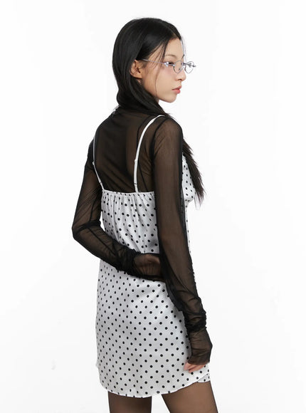 polka-dot-satin-lace-mini-dress-cg525